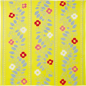 100 Water-Repellent Cotton Yumeji Takehisa Flower Arabesque Yellow