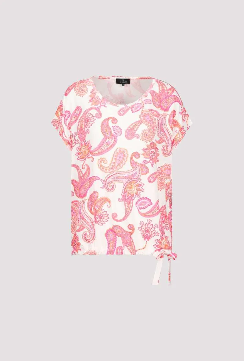 All Over Paisley T-Shirt in Hibiscus Pattern 408041MNR by Monari  - OUTLET SALE