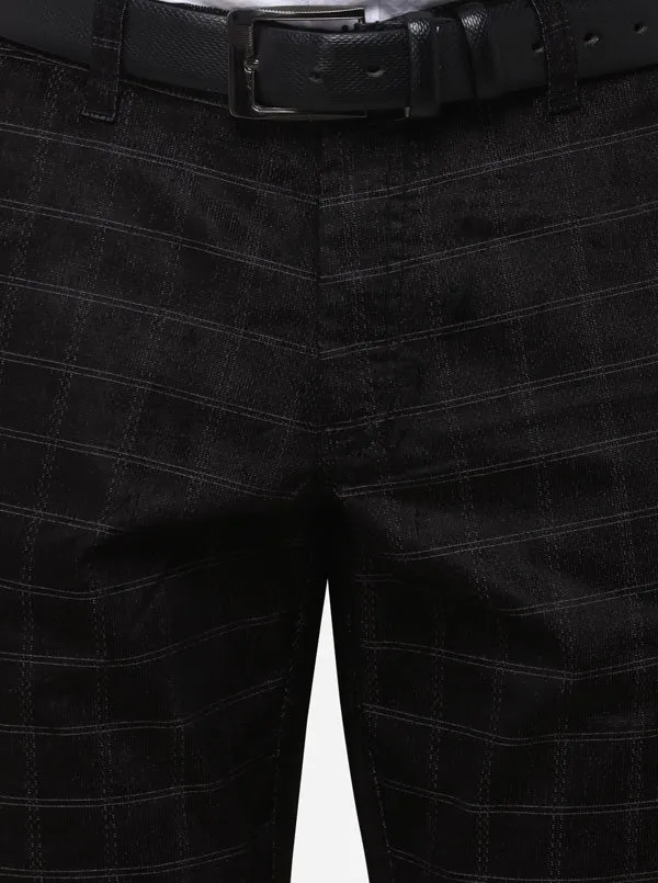 Black Slim Fit Solid Club Wear Trouser | JB Studio