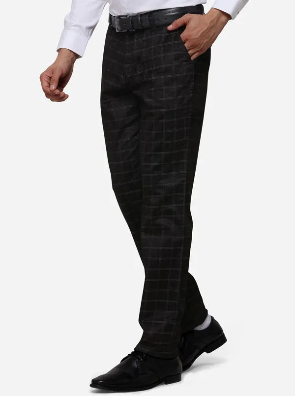 Black Slim Fit Solid Club Wear Trouser | JB Studio