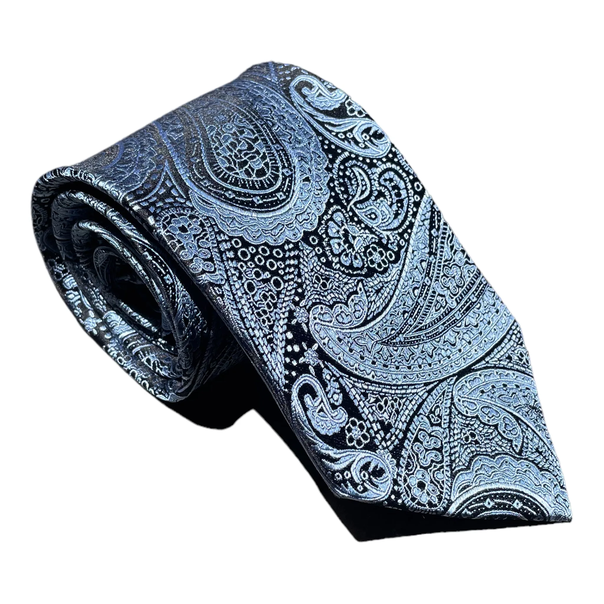 Blue Paisley Thick Tie