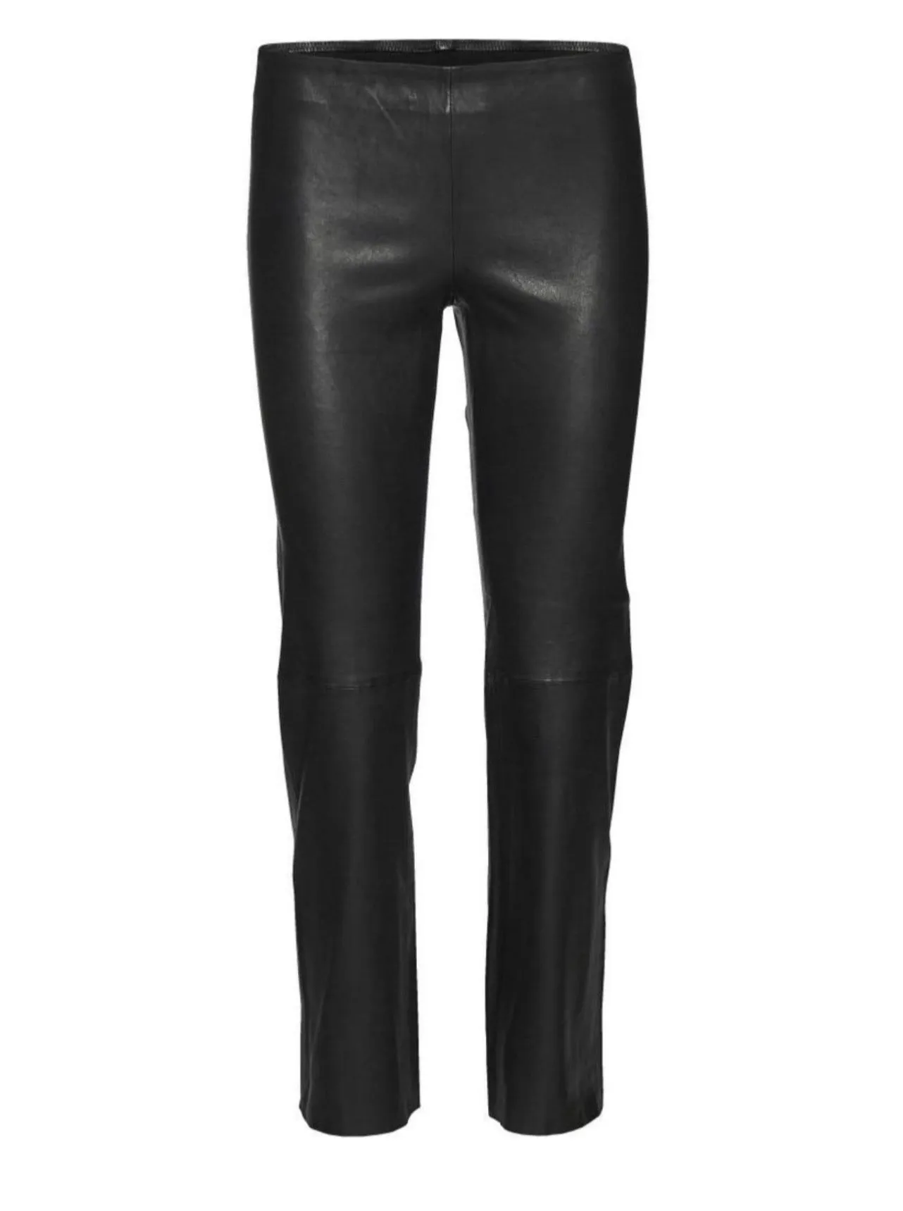 CELIA STRETCH LEATHER PANTS | BLACK