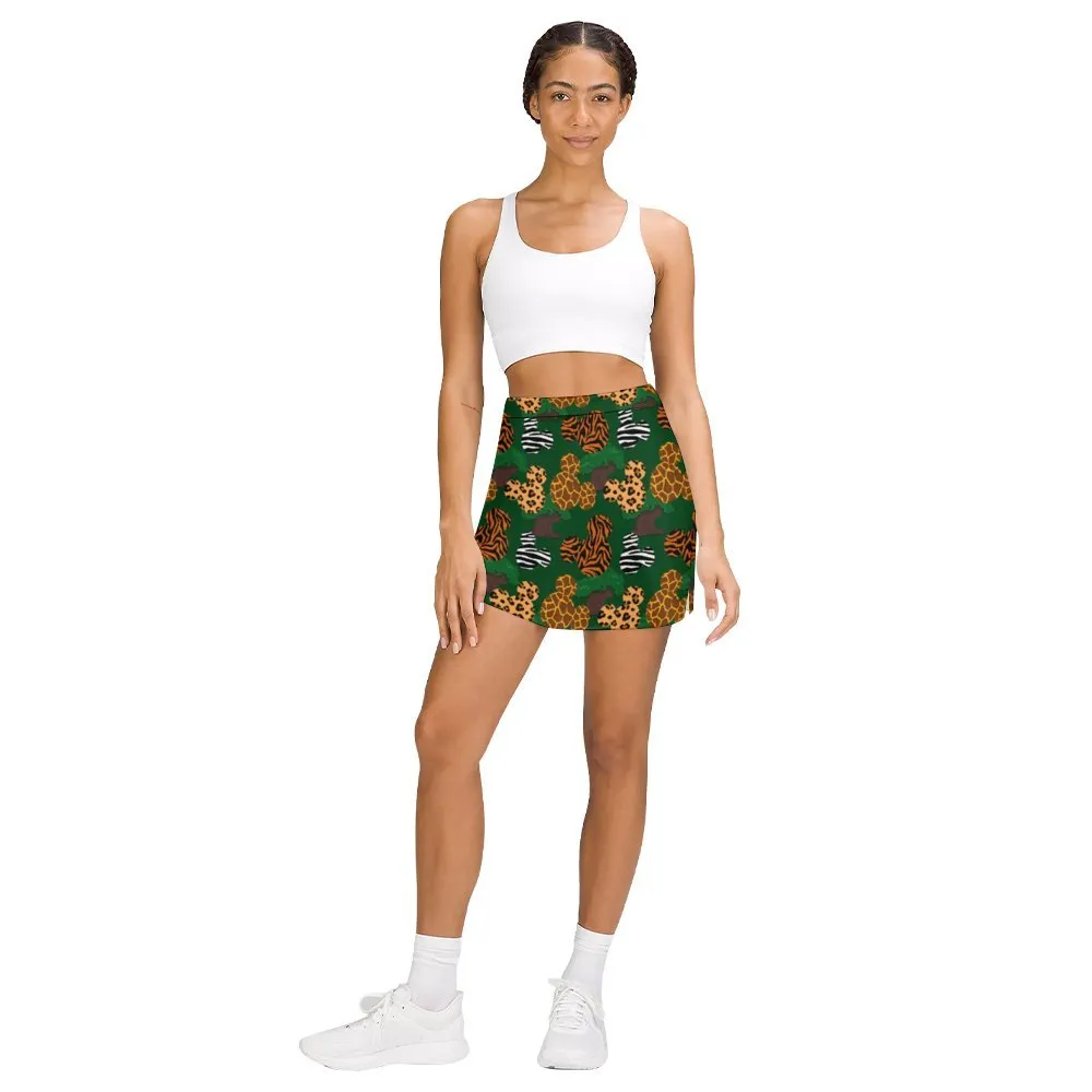 Disney Animal Prints Athletic A-Line Skirt With Pocket