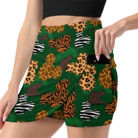 Disney Animal Prints Athletic A-Line Skirt With Pocket