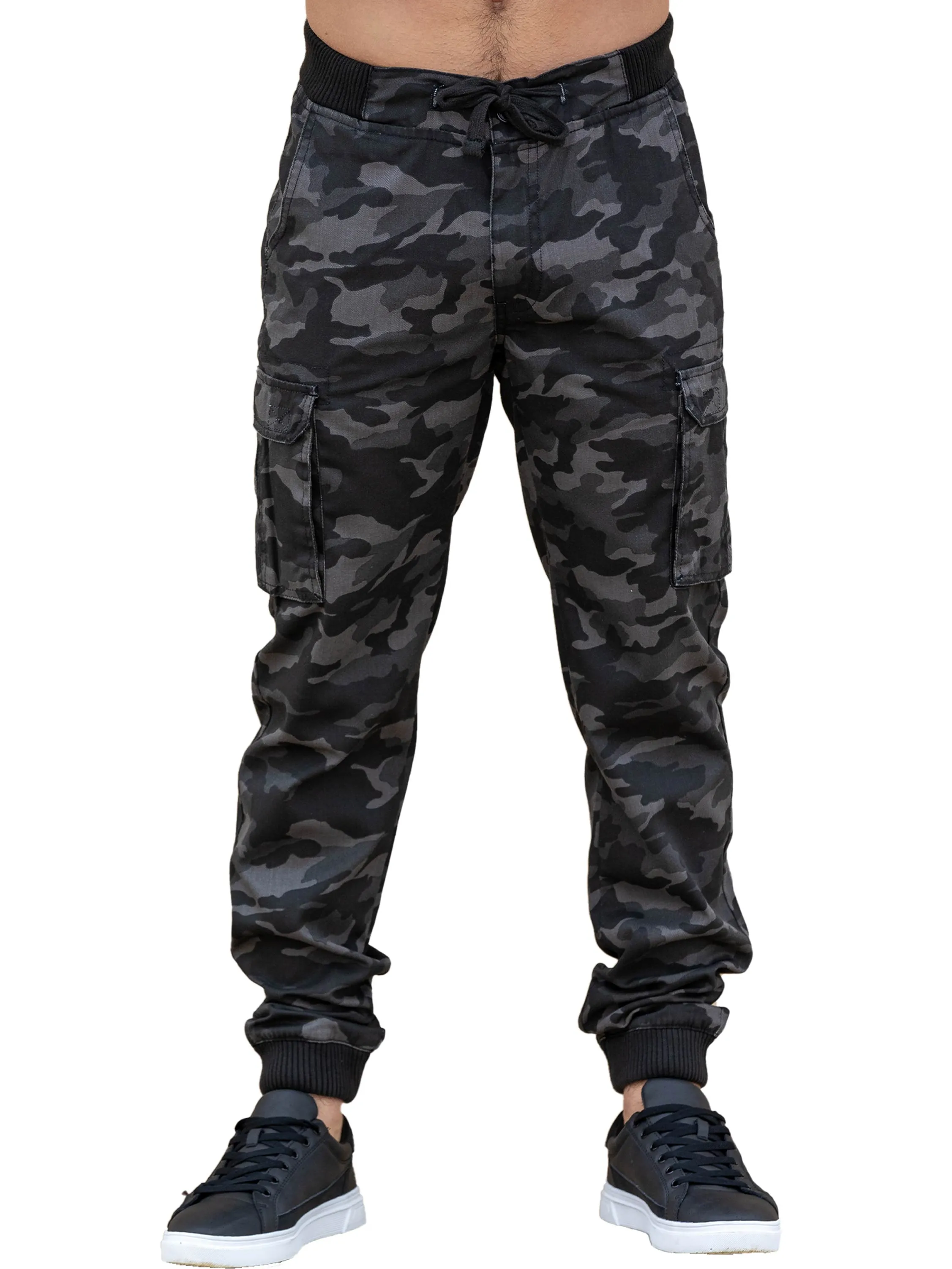 Enzo | Mens Cargo Cuffed Trousers