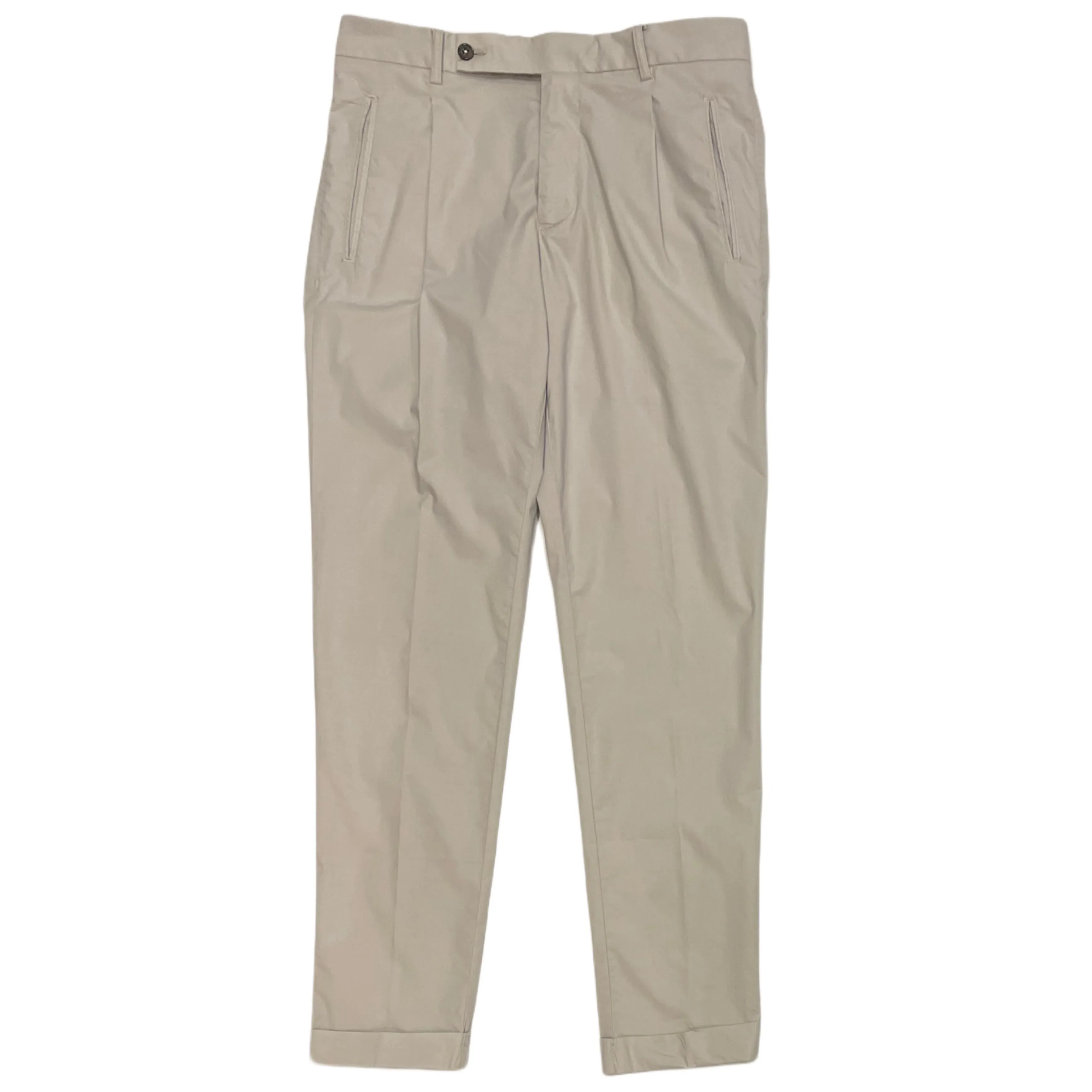 FRESH Nervi Cotton Lyocell Pleated Chino Pants In Pumice