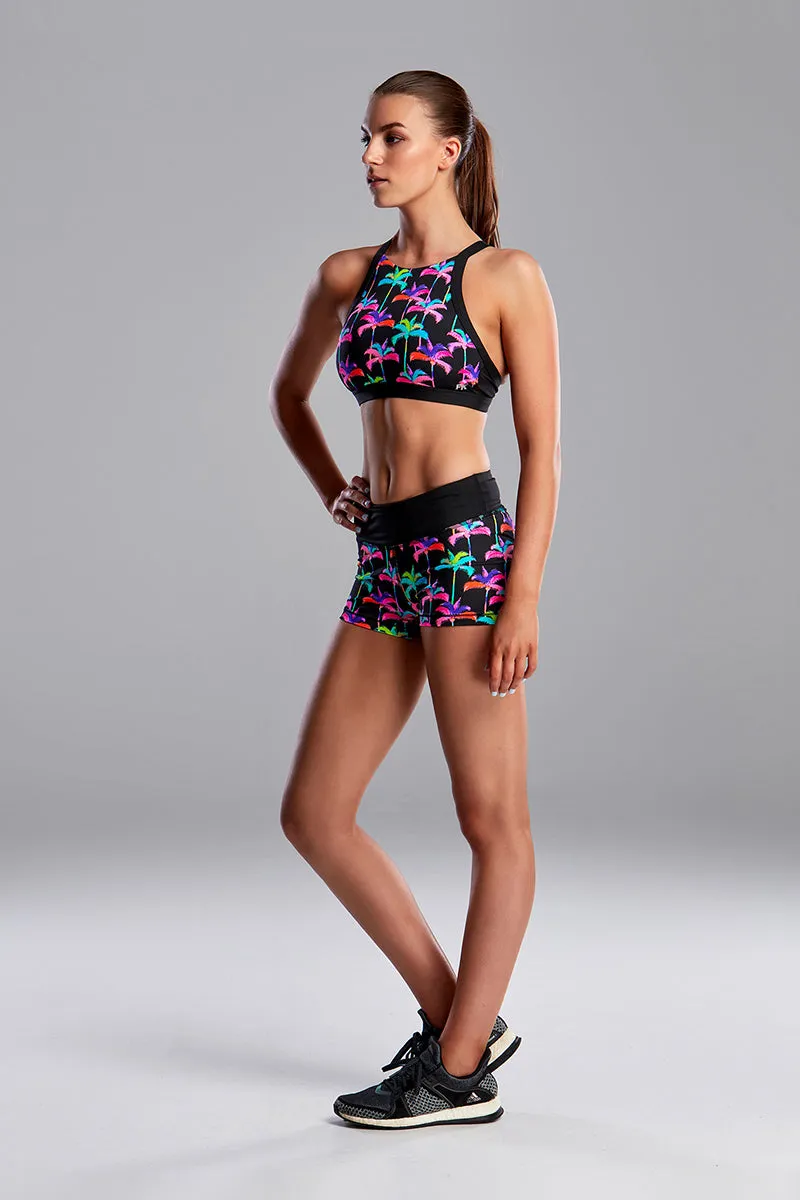 Funkita - Palm Drive - Ladies High Neck Active Crop Top