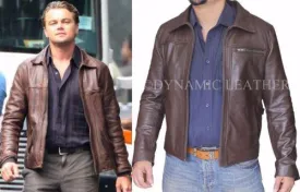 Inception Cobb Vintage Genuine Cowhide Leather Brown Mens Leather Jacket