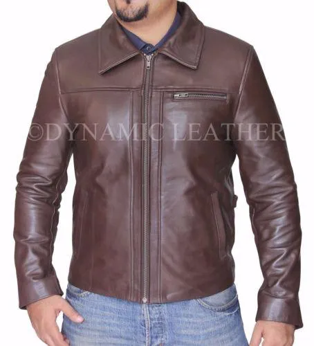 Inception Cobb Vintage Genuine Cowhide Leather Brown Mens Leather Jacket