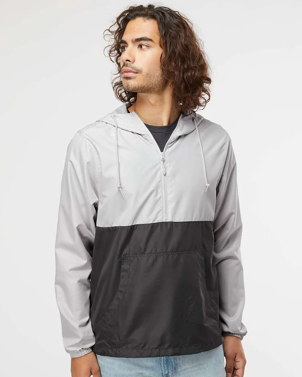 Independent Trading Co. Lightweight Quarter-Zip Windbreaker Pullover Jacket EXP54LWP