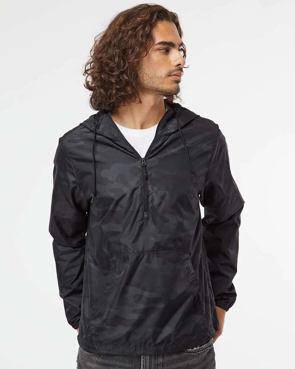 Independent Trading Co. Lightweight Quarter-Zip Windbreaker Pullover Jacket EXP54LWP