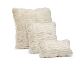 Ivory Mink Faux Fur Pillows by Fabulous Furs