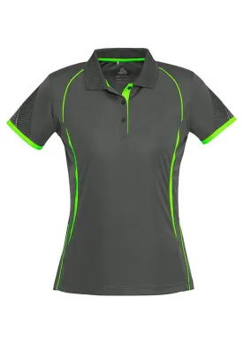 Ladies Razor Polo Grey/Fluro Lime