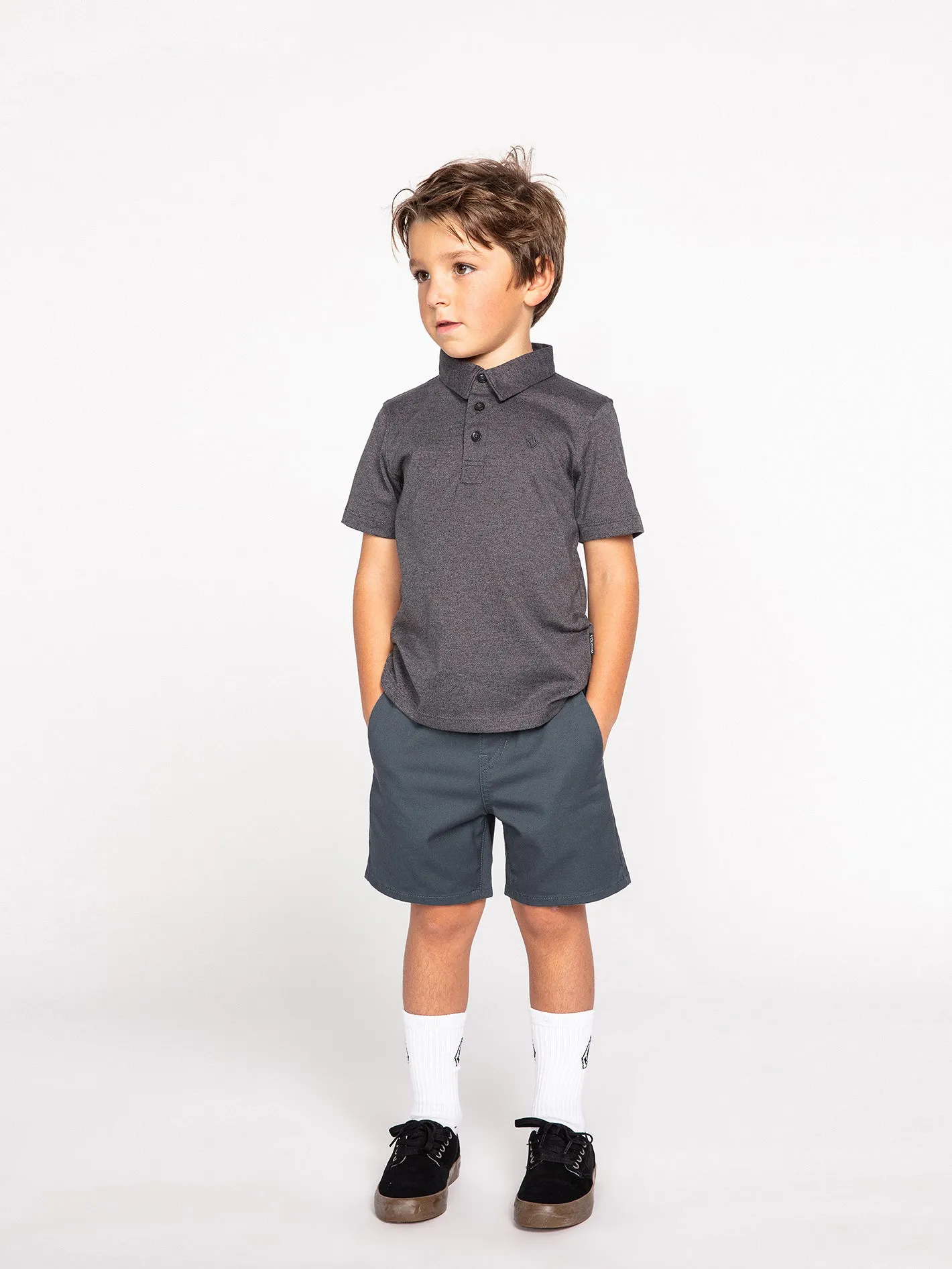 Little Boys Wowzer Polo Short Sleeve Shirt - Stealth