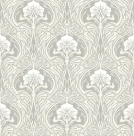 Mucha Botanical Ogee Wallpaper