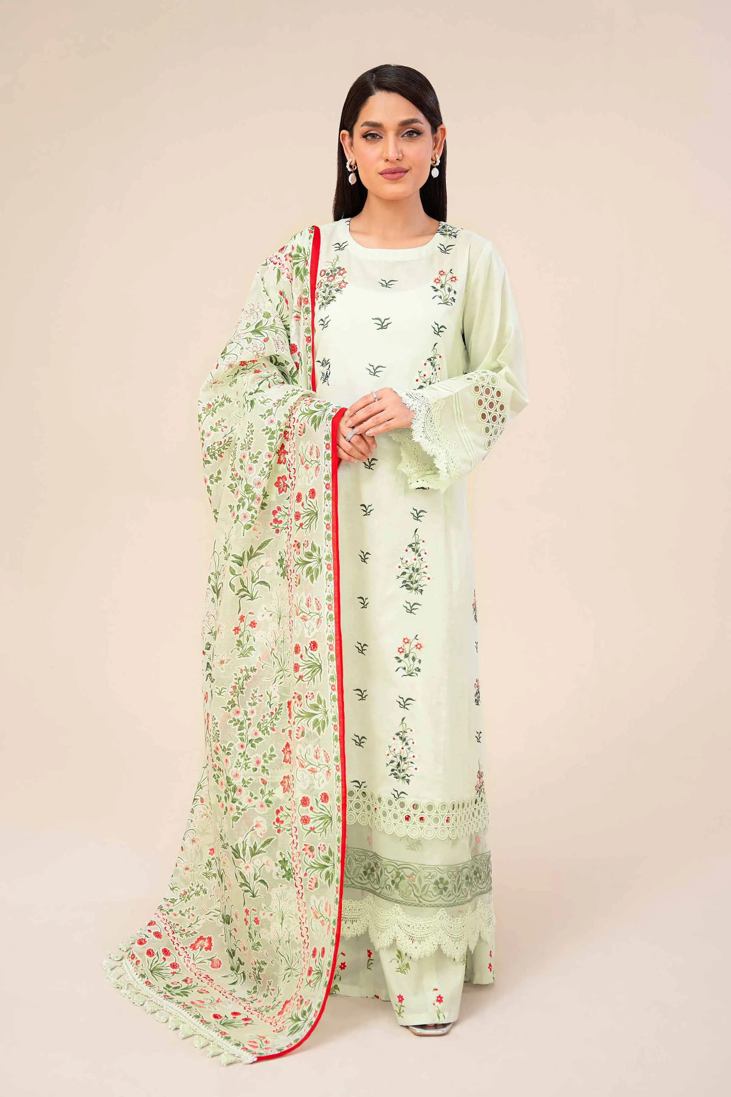 Nishat Linen Spring/Summer Lawn – 3 Piece - Printed Embroidered Suit - 42401638