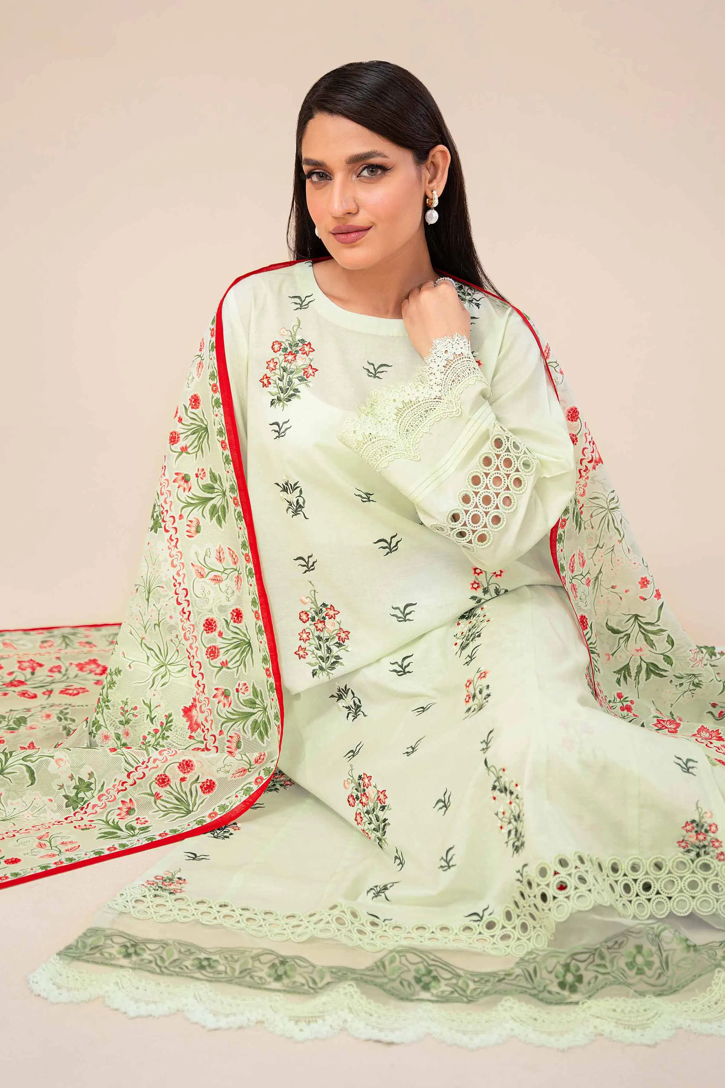 Nishat Linen Spring/Summer Lawn – 3 Piece - Printed Embroidered Suit - 42401638