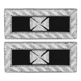 Past Grand Commander Knights Templar Commandery Frock Coat Shoulder Board - Silver Bullion Embroidery