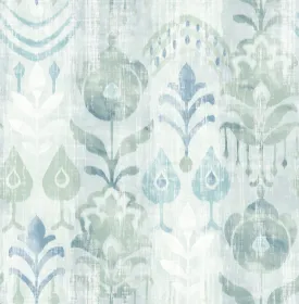 Pavord Green Floral Shibori Wallpaper