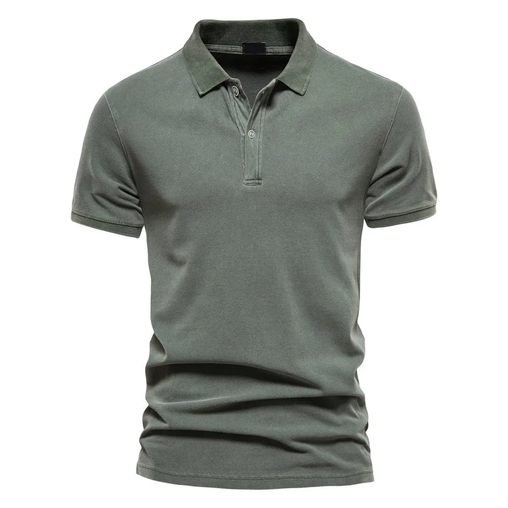 Pologize™ Casual Short Sleeve Solid Polo Shirt