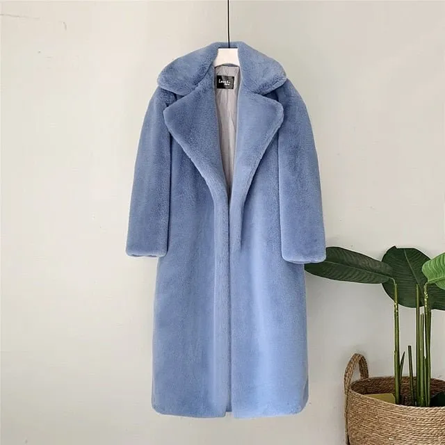 Pre Order:  Faux Fur Loose Women's Coat