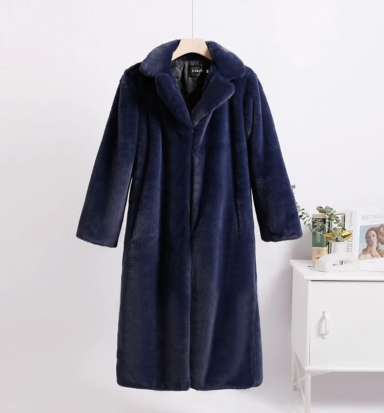 Pre Order:  Faux Fur Loose Women's Coat