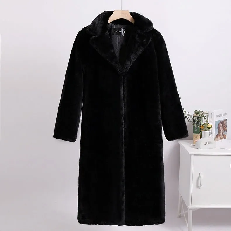 Pre Order:  Faux Fur Loose Women's Coat