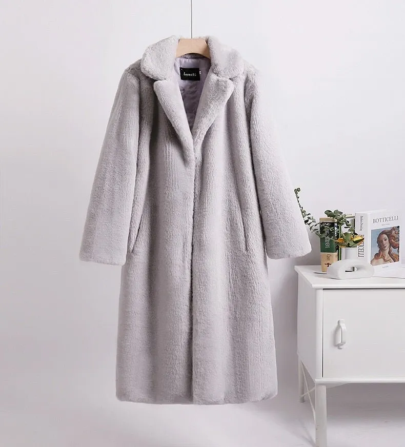 Pre Order:  Faux Fur Loose Women's Coat