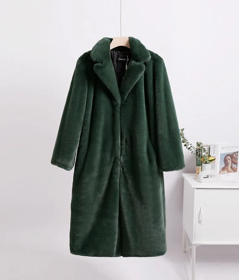 Pre Order:  Faux Fur Loose Women's Coat