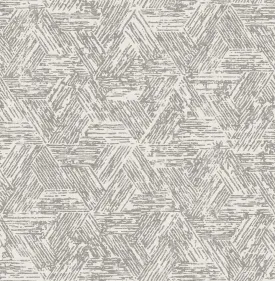 Retreat Charcoal Quilted Geometric Wallpaper