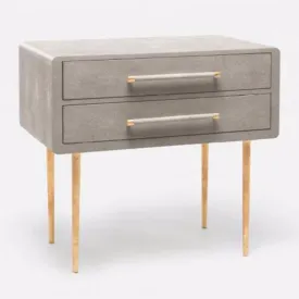 Shagreen Texture Double Nightstand