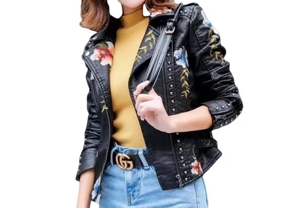 Sleek Knight Leather Moto Jacket