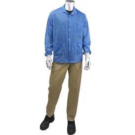 Uniform Technology BR3C-42NB-L Short ESD Sheer Labcoat - ESD Knit Cuff