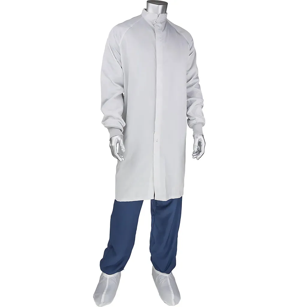 Uniform Technology CFRZC-89WH-L Disctek 2.5 Grid ISO 4 (Class 10) Cleanroom Frock