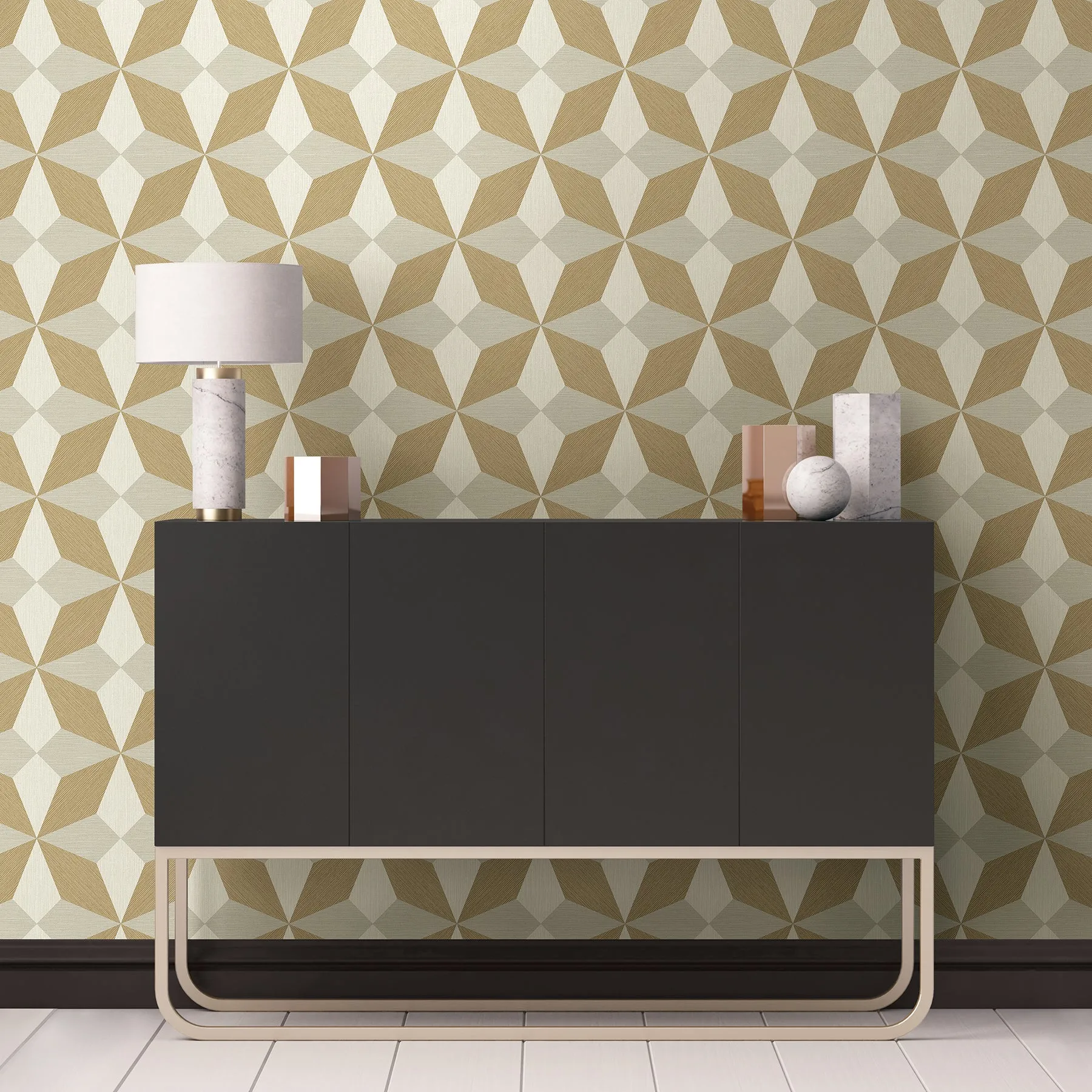 Valiant Faux Grasscloth Geometric Wallpaper