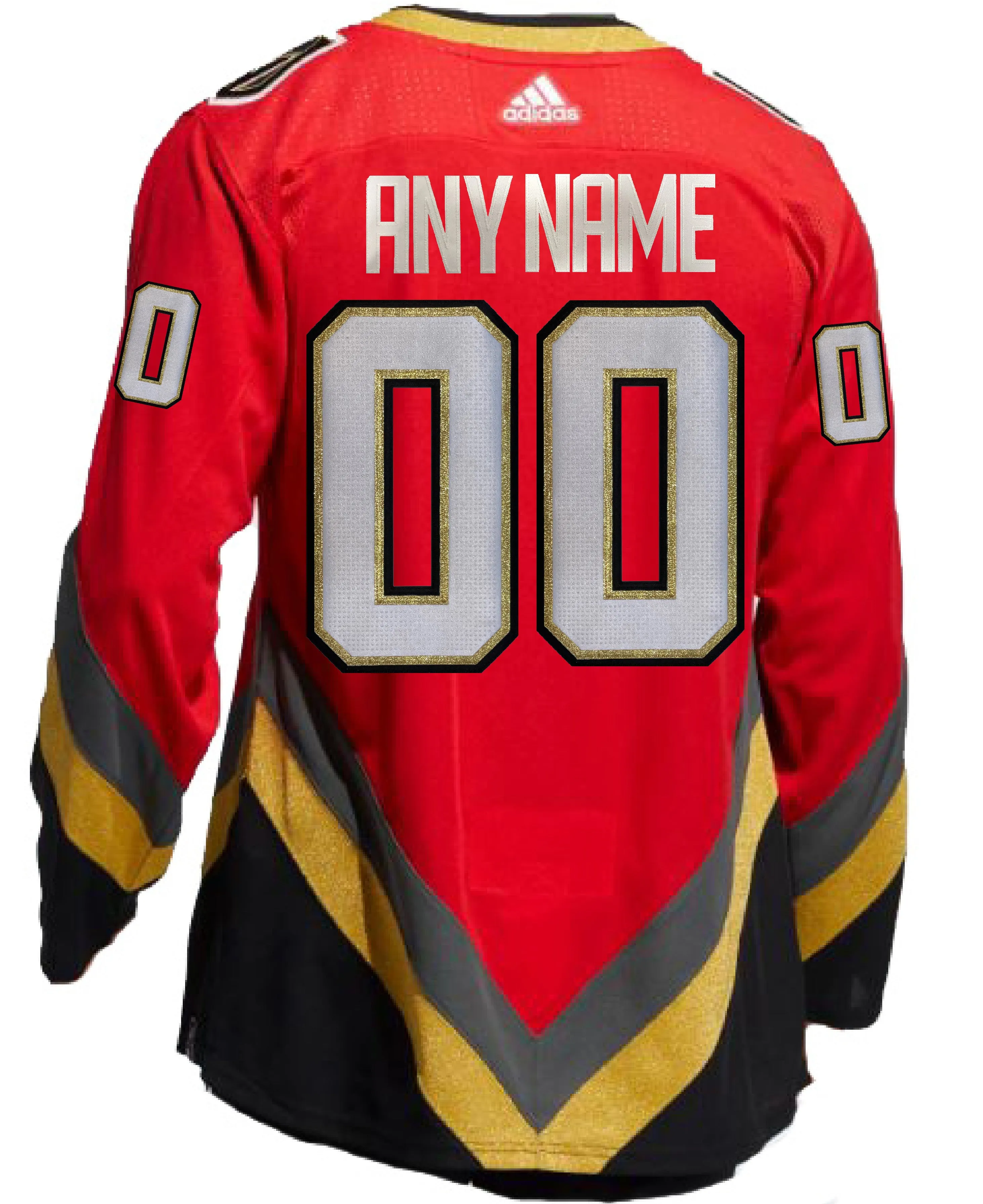 Vegas Golden Knights Adidas/Fanatics Retro Reverse 1.0 Jersey Customization (JERSEY NOT INCLUDED) ***