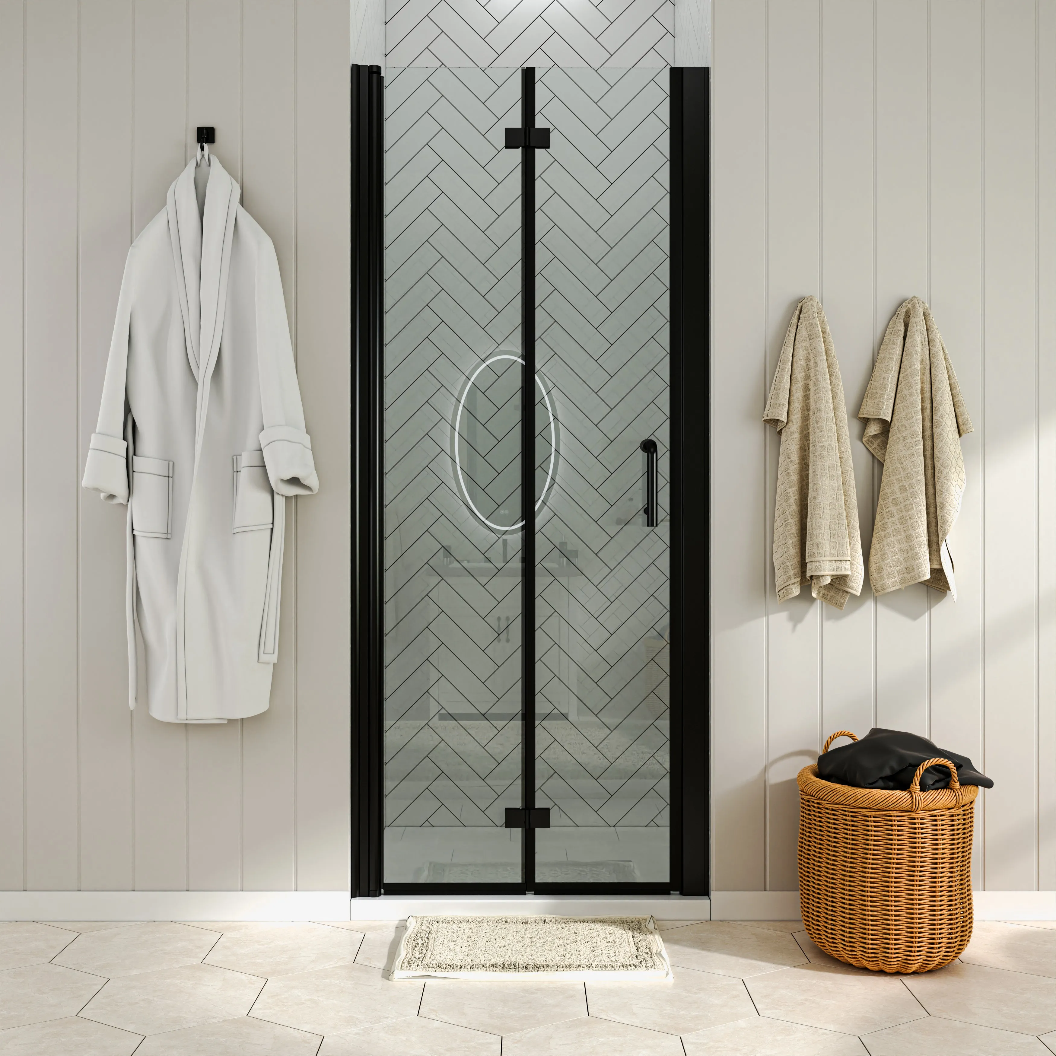 WATERPAR® Bi-Fold or Pivot Swing Frameless Shower Door Customization