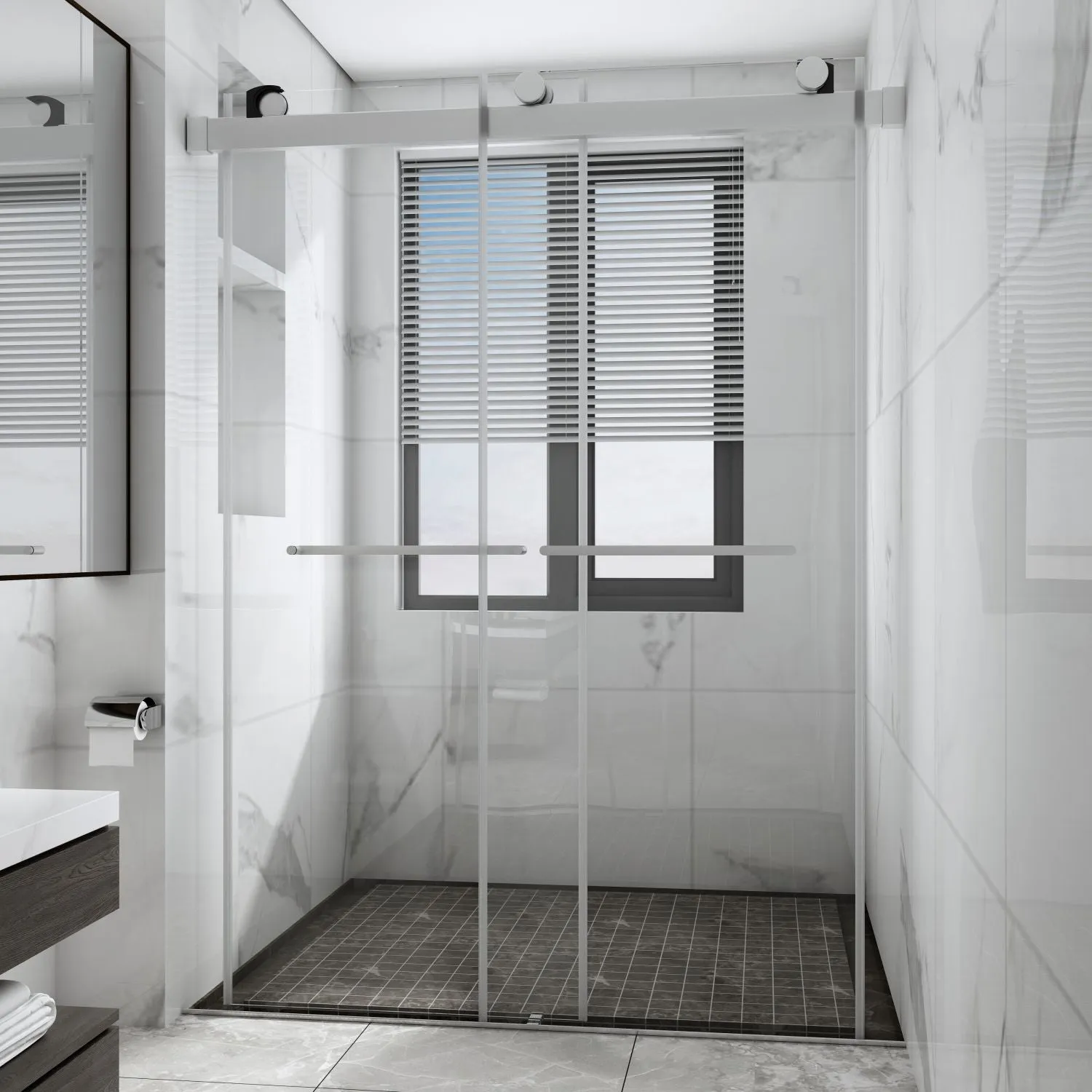 WATERPAR® Sliding Frameless Shower Door Customization